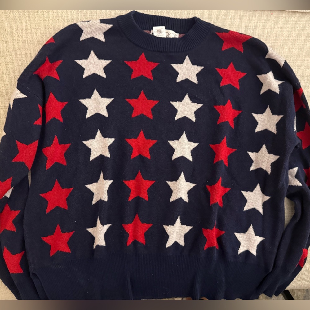 Beach Riot Callie Knit Sweater Americana Stars